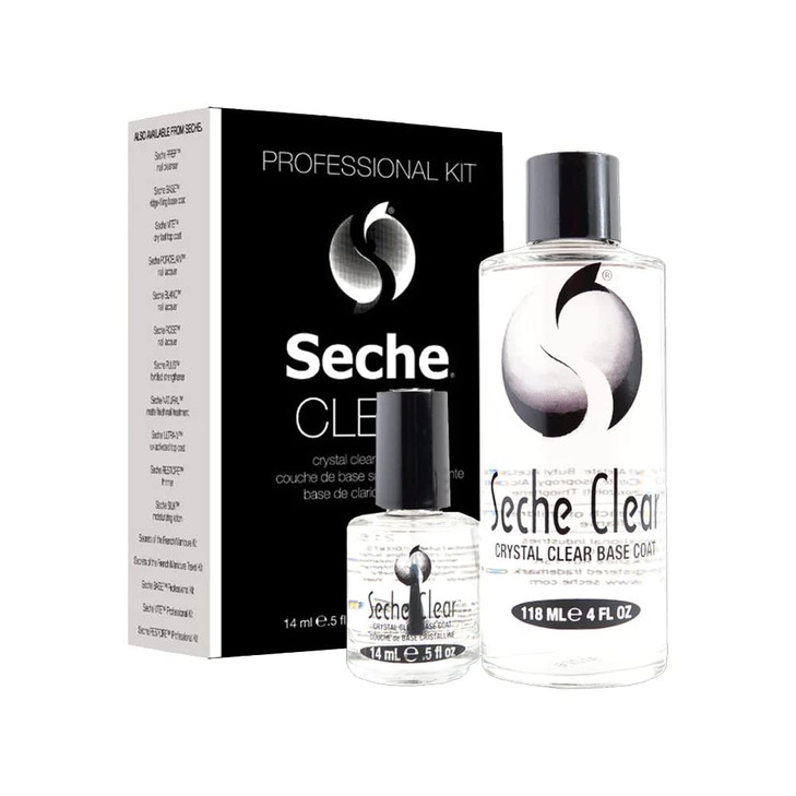 Seche clear professional kit crystal clear base coat for nail polish 4 oz 05 oz refill 4 Fl Oz