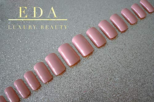 EDA LUXURY BEAUTY NATURAL NUDE PINK LUXE DESIGN Press On Nails Full Cover Acrylic Nail Kit Artificial Nail Tips False Na