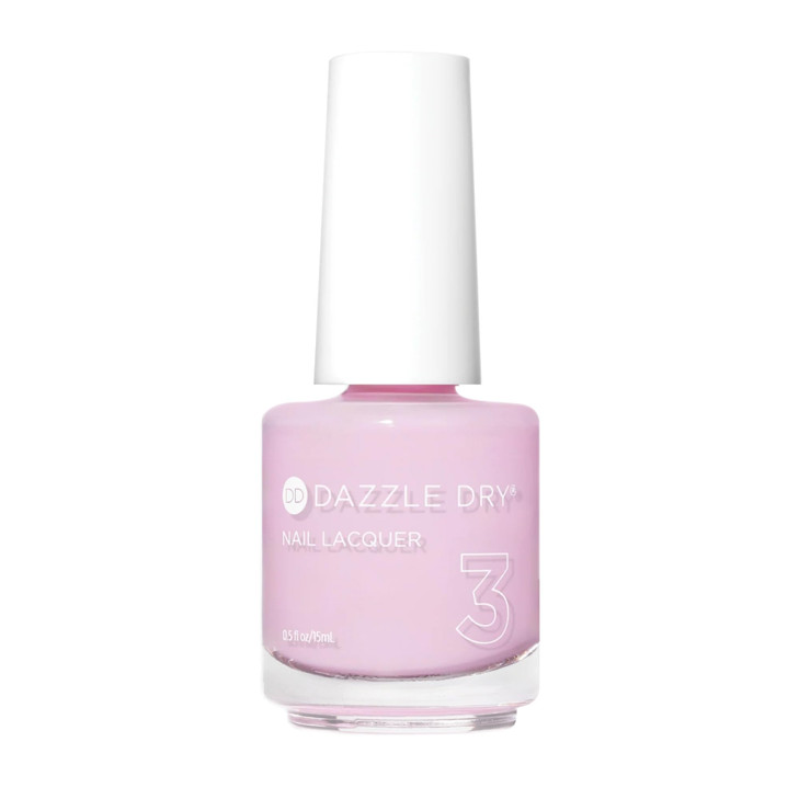 Dazzle Dry Nail Lacquer Step 3 Soft Caress A cool peony pink Full coverage cream 05 fl oz