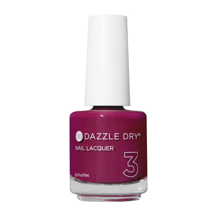 Dazzle Dry Nail Lacquer Step 3 Raspberry Rush A raspberry with purple undertones Full coverage cream 05 fl oz