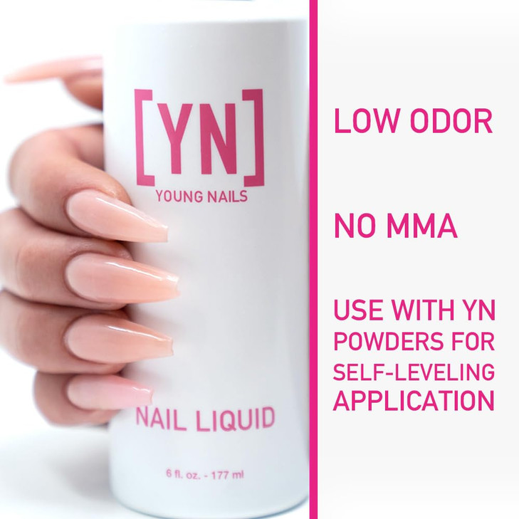Young Nails Liquid Nail Monomer for Acrylic Nail Powder Professional Liquid Monomer Acrylic Nails At Home Low Odor MMA F