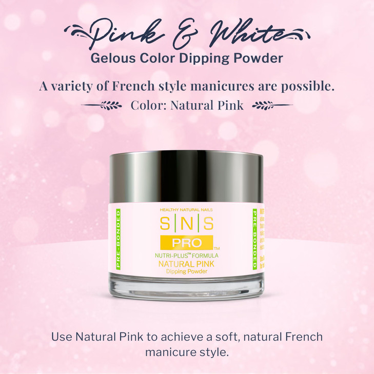SNS Nail Dip Powder Natural Pink NaturalNudes Sheer LongLasting Acrylic Nail Color Polish Lasts up to 14 days LowOdor No