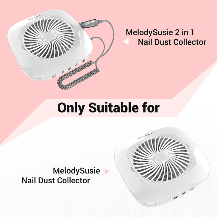 MelodySusie Nail Dust Collector Replacement Filter 4 Pack Reusable Dust Filter for MelosySusie Nail Dust Collector Vacuu