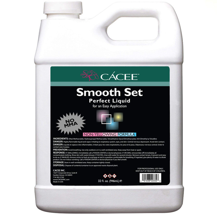 Cacee Smooth Set Perfect 32 oz NonYellowing Acrylic Liquid Monomer Monomer Acrylic Nail Liquid for Superior Adhesion Low