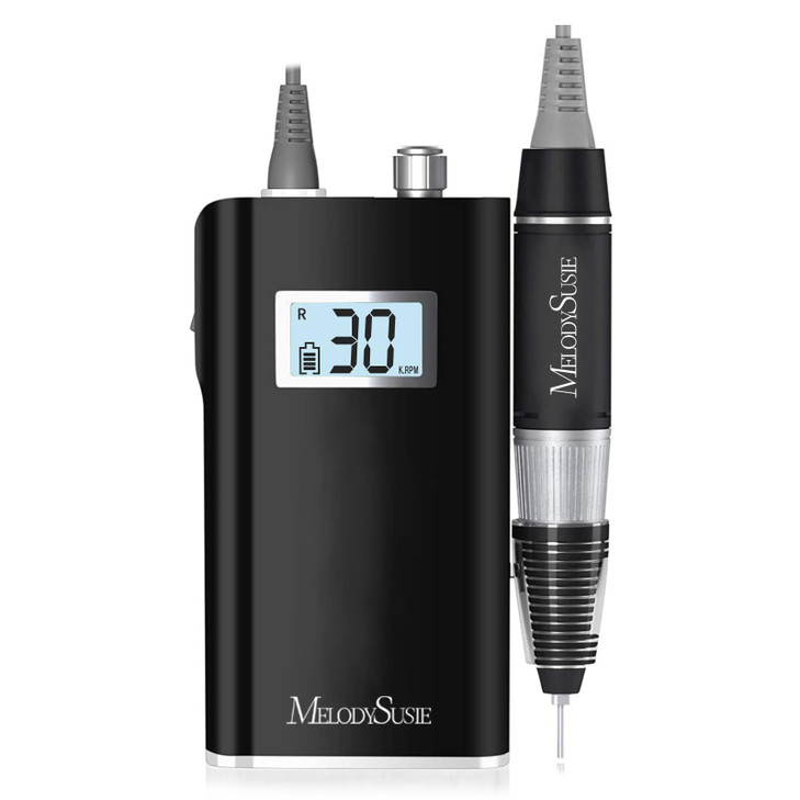 MelodySusie EntryLevel ClipOn Rechargeable Nail Drill SC320H 30000RPM Popular Classic EFile with LCD Display for Manicur