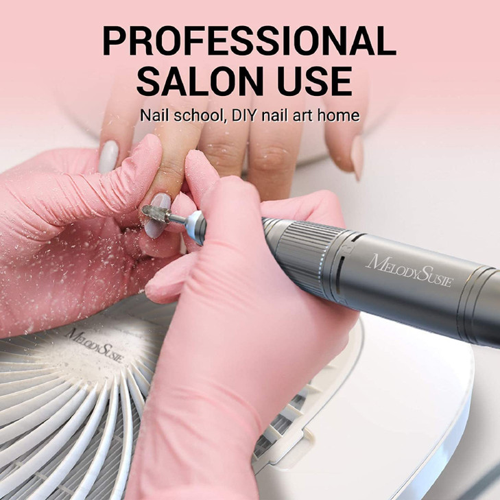MelodySusie Professional Classic Nail Dust Collector with Powerful Suction SPro 4000RPM Nail Vacuum Fan with 2 Suction M
