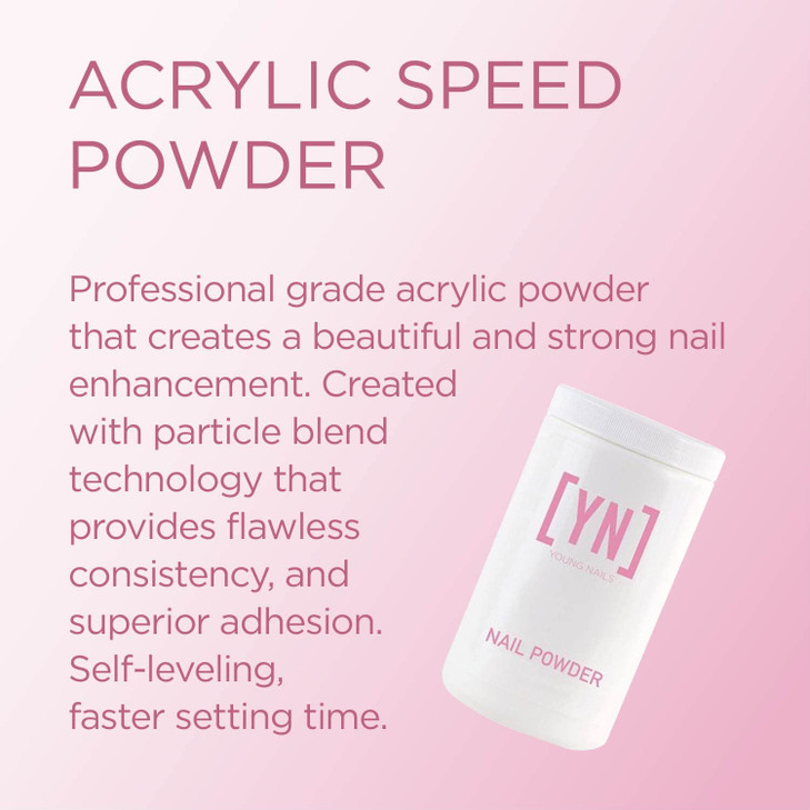 Young Nails Acrylic Core Powder SelfLeveling Acrylic Nail Powder Clear Nude Pink White Acrylic Powder for Nail Extenstio