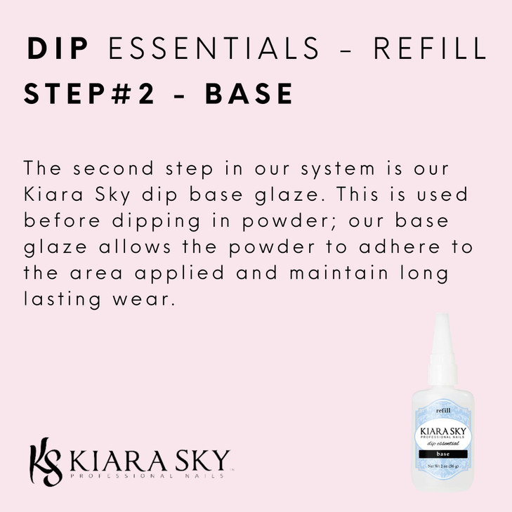 Kiara Sky Dip Essentials 2 oz Refill Base and Top Coat Duo