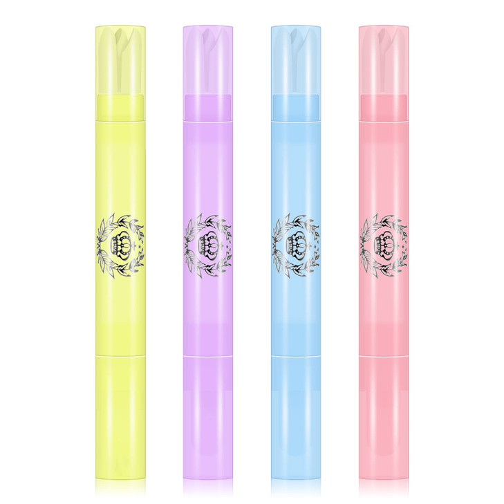 Ownest 4 Pcs Nail Polish Remover Pen Nails Glue Corrector Stick Gel Polish Corrector Nail Edge Cleaning Pen with 3 Cotto