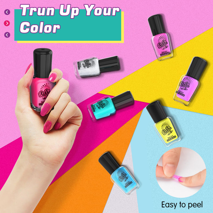 Amagoing Nail Polish Set for Girls Ages 712 Kids Nail Art Studio Kit Non Toxic Quick Dry Nail Polish Nail Dryer Storage