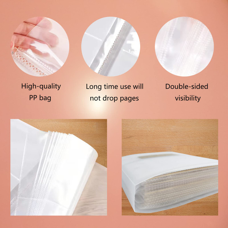 HOINCO 160 Slot Nail Art Sticker Organizer Storage Book Display Album
