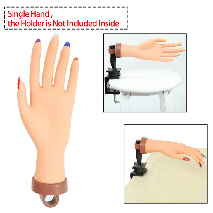 FU SHEN Practice Hand for Acrylic NailsMannequin Hands for Nails PracticeNail Art Hand Nail Training Hand Nail Fake Hand