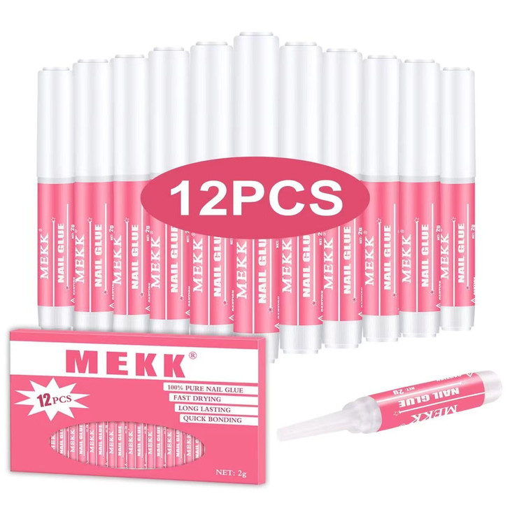 MEKK Nail GlueSuper Strong LongLasting Nail Glue for Acrylic NailsPress OnsBroken NailsProfessional Adhesive for Nail Ar