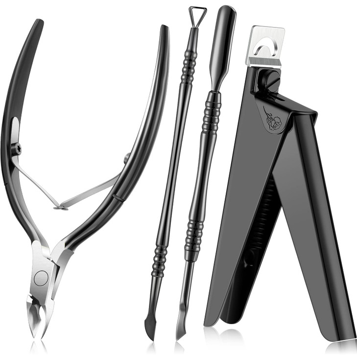 Mudder Acrylic Nail Clippers Kit False Nails Tips Cutter Professional Cuticle Trimmer Nipper Cutter Pusher Remover Stain