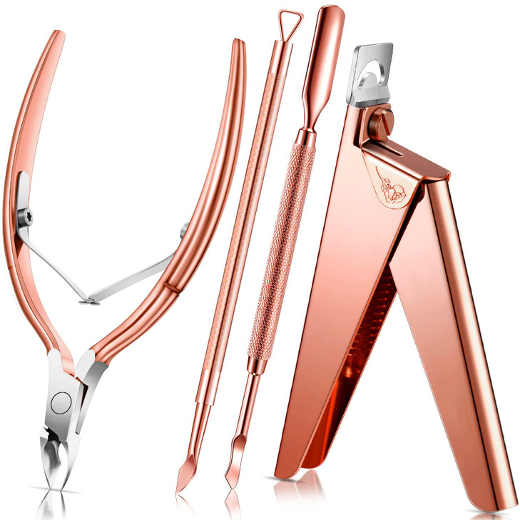 Mudder Acrylic Nail Clippers Kit False Nails Tips Cutter Professional Cuticle Trimmer Nipper Cutter Pusher Remover Stain