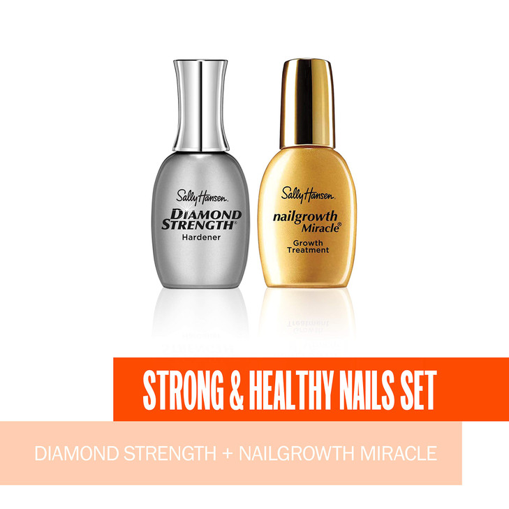 Sally Hansen Diamond Strength Nail Hardener Nail Growth Protective Layer Clear Nail Polish
