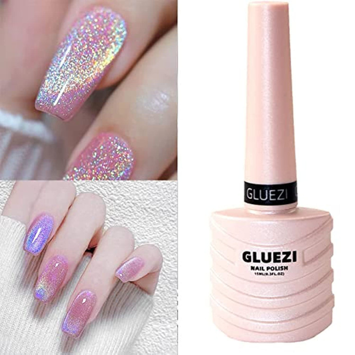 Major Dijit Gel Nail Polish 15ml05fl oz Holographic 9D Cat Eye Shiny Gel Polish Glitter Soak Off Nail Polish with Magnet