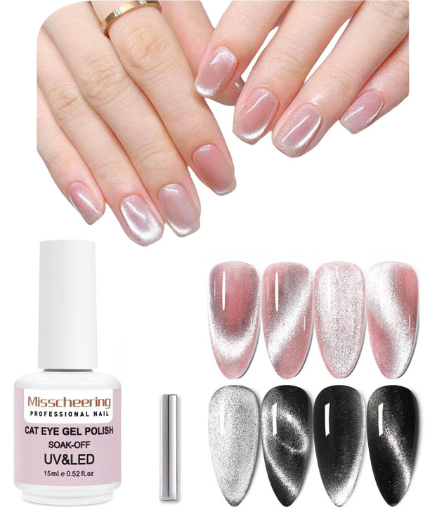 Major Dijit Cat Eye Gel Nail Polish Glitter Holographic Gel Polish with Magnet 15ml 9D Wide Translucent UV Cateye for Na