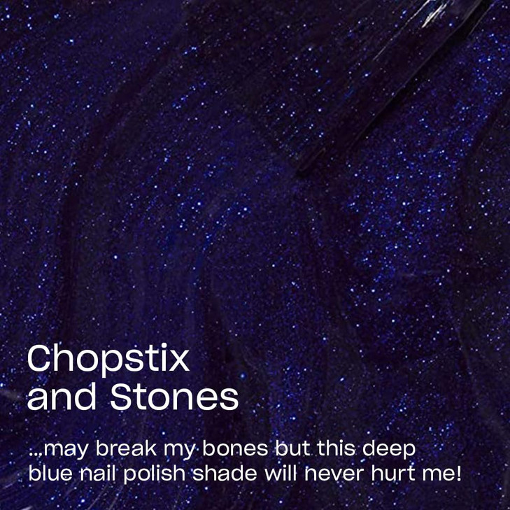 OPI Nail Lacquer Chopstix and Stones Opaque Dark Blue Shimmer Chip Resistant Nail Polish Tokyo Collection