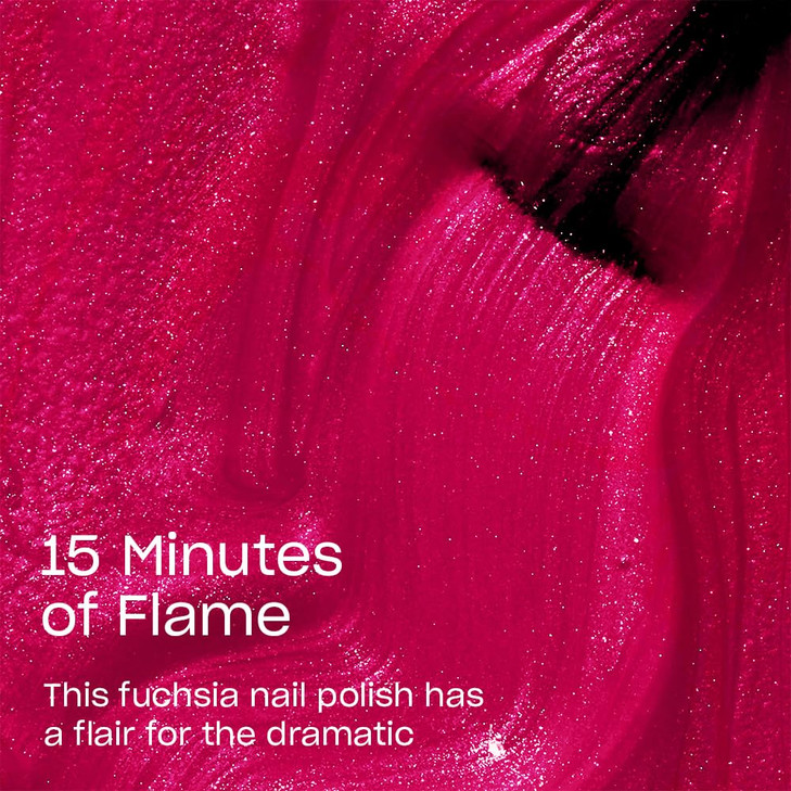 OPI Nail Lacquer 15 Minutes of Flame Opaque Bright Pink Shimmer Chip Resistant Nail Polish Hollywood Collection