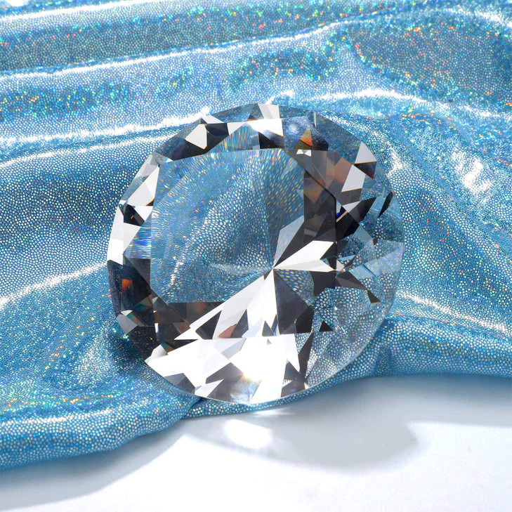 Zonon Shiny Nail Art Hand Rest Pad and Crystal Diamond Shaped Paperweight Foldable Table Mat Jewels Wedding Decorations