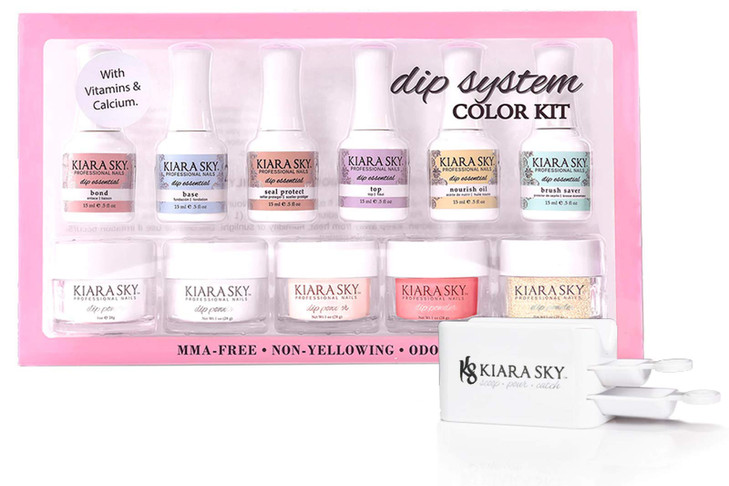 Kiara Sky Color Dip Powder Starter Kit Full Size with Recycling System
