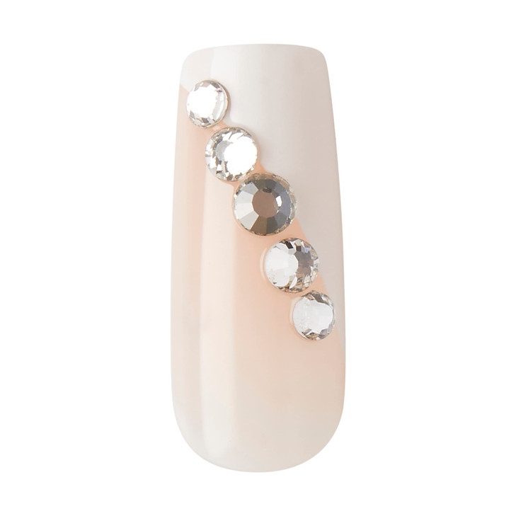 KISS Classy Premium Press On Nails Gorgeous White Long Length Square Shape Includes 30 Fake Nails 2g Pink Gel Nail Glue