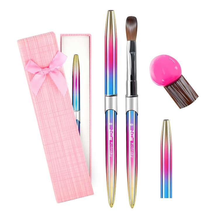 Acrylic Nail Brush 100 Kolinsky Sable Hair Brush for Acrylic Application Professional SalonGrade Tools with Box for Nail