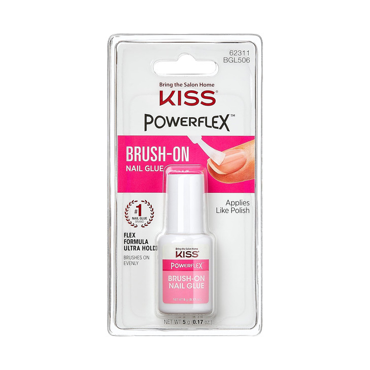 KISS Powerflex Nail Glue for Press On Nails Nail Bond Includes 5g Brushon Glue