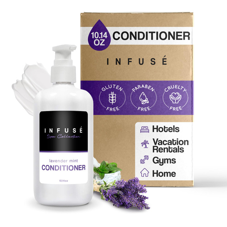 Terra Pure Infuse Lavender Mint Conditioner | Spa Collection | Hotel Amenities in Pump Bottle | 10.14 oz. / 300 ml (Single Bottle) online at globaldelivered