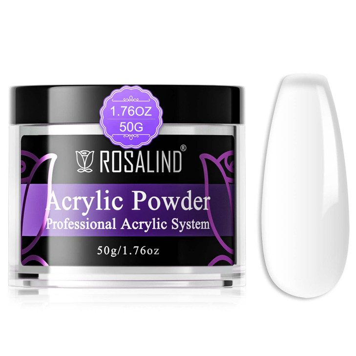 ROSALIND Clear Acrylic Nail Powder 50g176oz Acrylic Clear Powder for Nail Acrylic Extension Professional Crystal Polymer