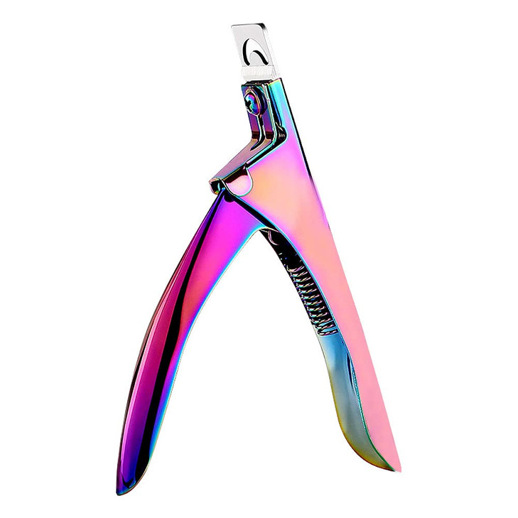 SUMAJU Professional Acrylic False Nail Clippers for Acrylic Nails Nail Tip Cutter Nail Manicure Tool Rainbow