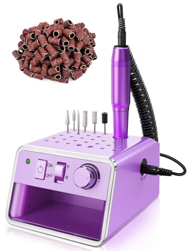 Subay Nail Drill Machine Electric File Portable for Acrylic Gel Dip Powder Nails Nail Drill Kit for Manicure Pedicure Na