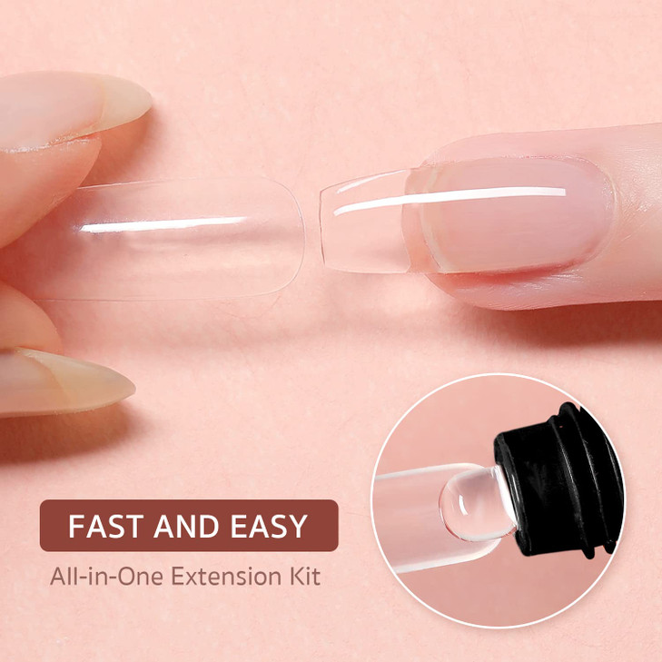 GAOY Poly Gel Nail Kit with U V Light 6 Pcs Builder Gel Extension Kit for Beginners with Everything Nail Art DIY at Home