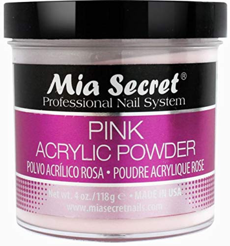 MIA SECRET 4 oz Acrylic Powder 3pc Set Pink Clear White Made in USA