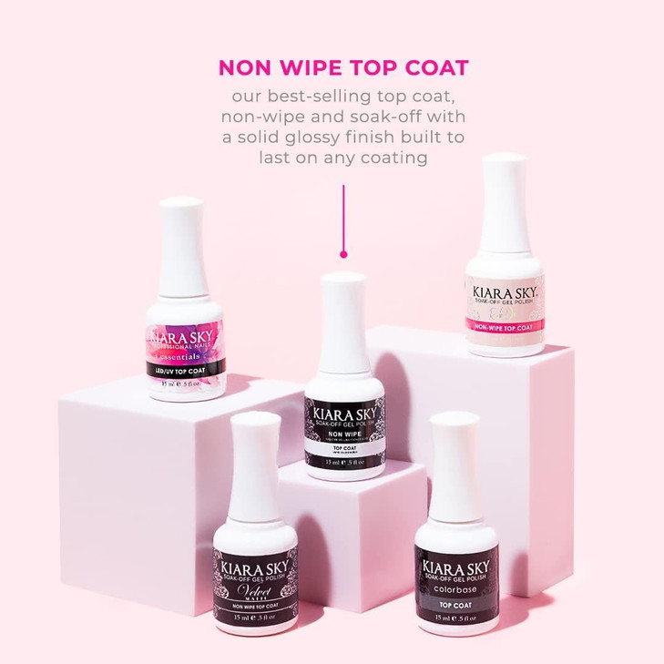 KIARA SKY LED UV Soak off Gel Polish Non Wipe Top Coat