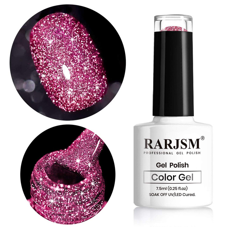 Sparkling Glitter Gel Nail Polish Red Gel Nailpolish Diamond Gelpolish Spark Shiny Nail Art Soak Off U V L E D Nail Gelp