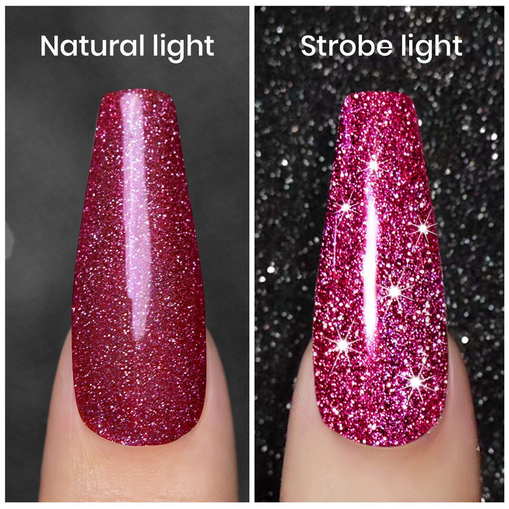 Sparkling Glitter Gel Nail Polish Red Gel Nailpolish Diamond Gelpolish Spark Shiny Nail Art Soak Off U V L E D Nail Gelp