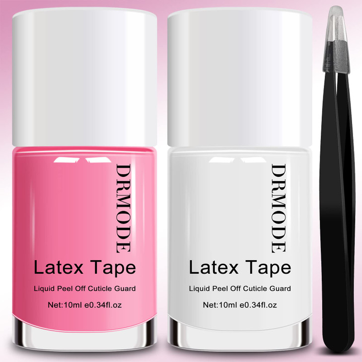 DRMODE Liquid Latex for Nails Nail Latex Tape Peel Off Fast Drying Nail Polish Barrier Nail Cuticle Guard Protector for