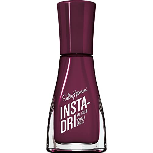 Sally Hansen InstaDri Nail Polish Quick Dry Long Lasting StreakFree Shine Opaque Glossy 428 Zip Wine Deep Wine Red Nail