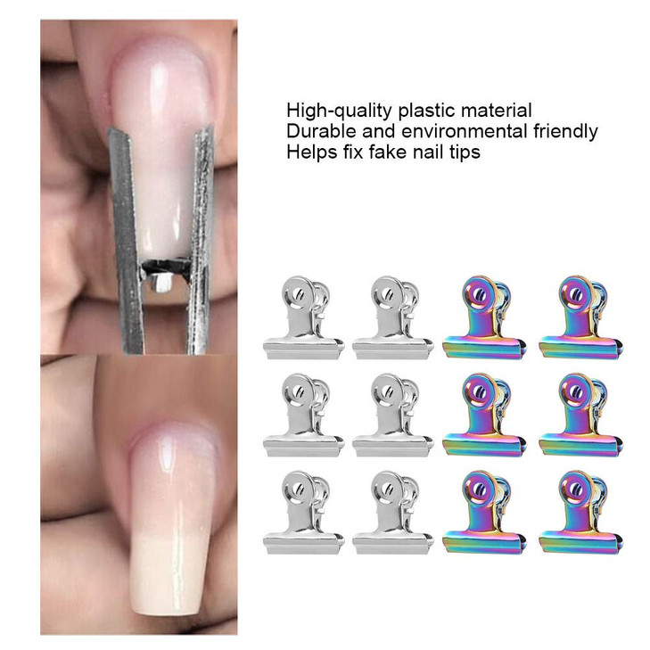 Finger Extension Clip SetNail Tips ClipsGel Quick Building Nail Tips ClipNail clips for FingerGel Nail Tips ClipMetal Fi