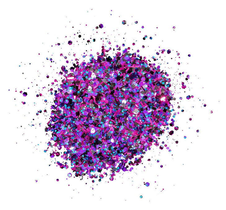 Kiara Sky 3D Glitter Nail Art Sprinkle On Collection 1 oz Mix with Acrylic Gel Polish or dip Powder Nebula
