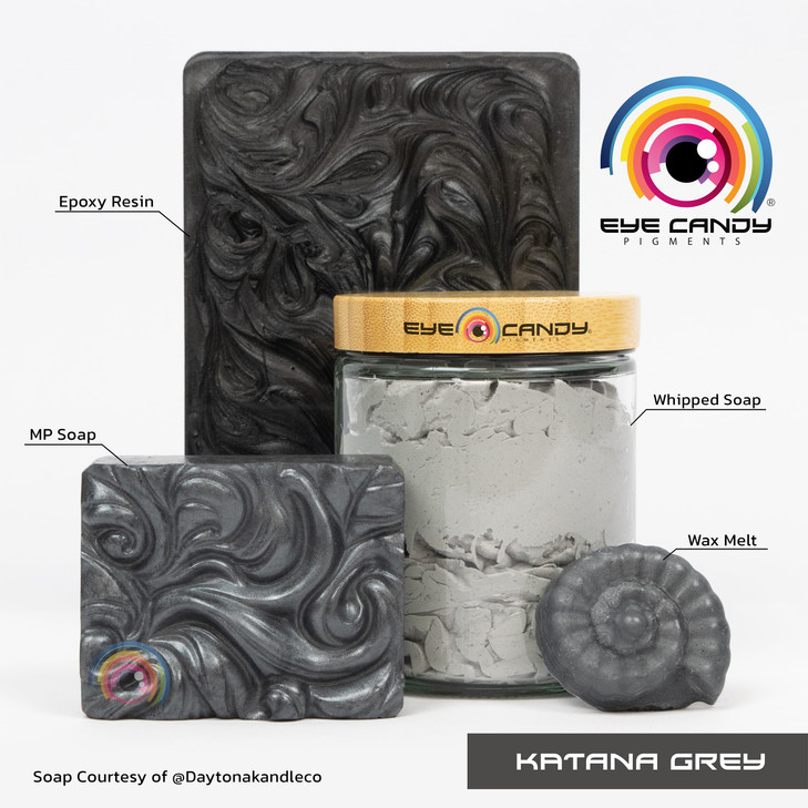 Eye Candy Pigments Premium Grey Mica Powder Katana Grey 50gr for Epoxy Resin Soap Paint Woodworking Acrylic Pouring Bath