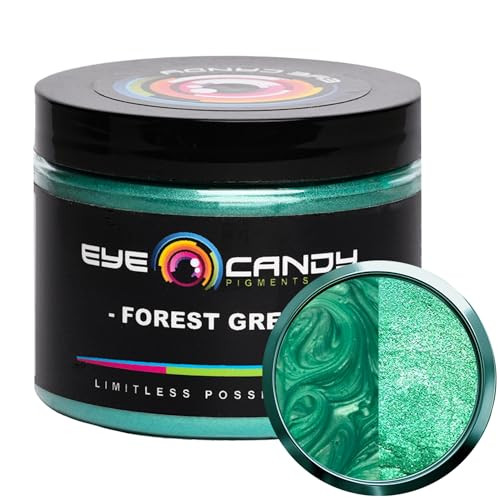 Eye Candy Pigments Premium Green Mica Powder Forest Green 50gr for Epoxy Resin Soap Paint Woodworking Acrylic Pouring Ba