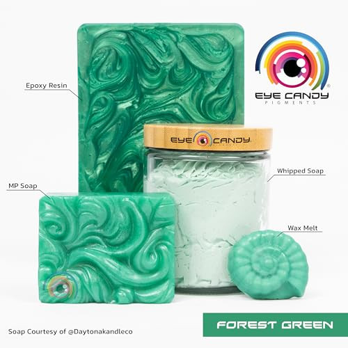 Eye Candy Pigments Premium Green Mica Powder Forest Green 50gr for Epoxy Resin Soap Paint Woodworking Acrylic Pouring Ba