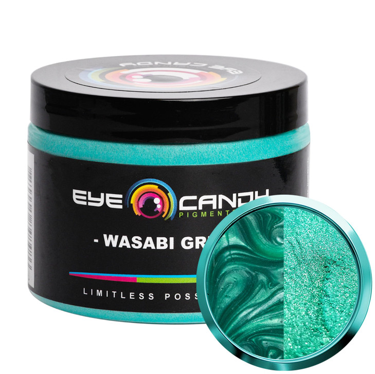 Eye Candy Pigments Premium Green Mica Powder Wasabi Green 50gr for Epoxy Resin Soap Paint Woodworking Acrylic Pouring Ba