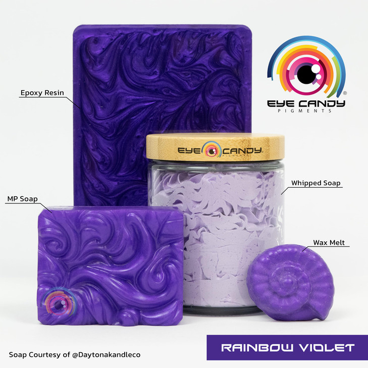 Eye Candy Pigments Premium Purple Mica Powder Rainbow Violet 50gr for Epoxy Resin Soap Paint Woodworking Acrylic Pouring