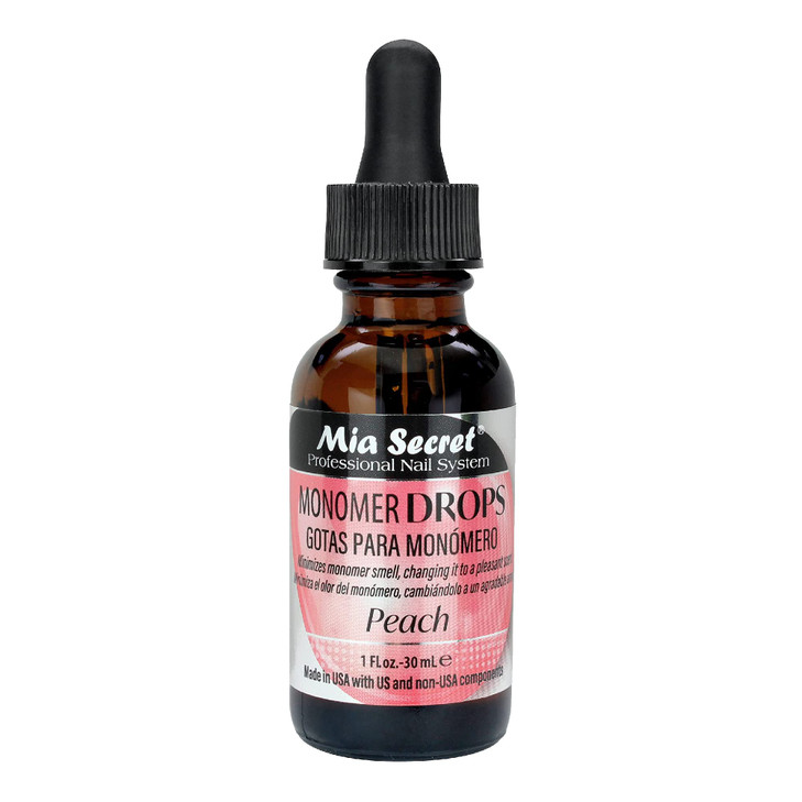Mia Secret Monomer Drops Peach Scent 1oz Odor Neutralizer Liquid Acrylic