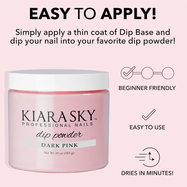 Kiara Sky Dip Powder Essentials 10 oz Refill Dark Pink