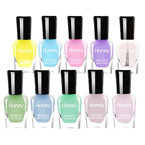 Tophany Non Toxic Easy Peel Off and Fast Dry Nail Polish Set for Pack Eco Friendly Organic Water Based Nail Polish for W